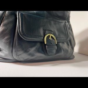 Black Vintage Leather Coach Purse